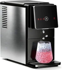 Countertop Nugget Ice Maker, 33 Lbs/24H Automatic Ice Dispenser, Self-Cleaning Portable Ice Machine, 1.8L Water Tank, Touch Scre